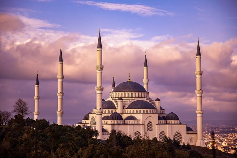 Photographie de la mosquée Cami à Istanbul en Turquie, en ligne sur Pixabay : https://pixabay.com/fr/photos/mosqu%c3%a9e-cami-pri%c3%a8re-istanbul-3905675/