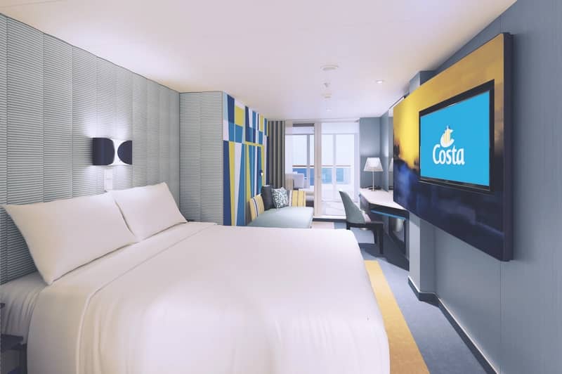 Photographie d'une cabine balcon à bord du Costa Toscana