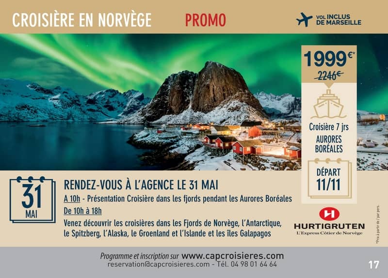 Extrait de notre brochure Cap Croisières Voyages - avril 2022