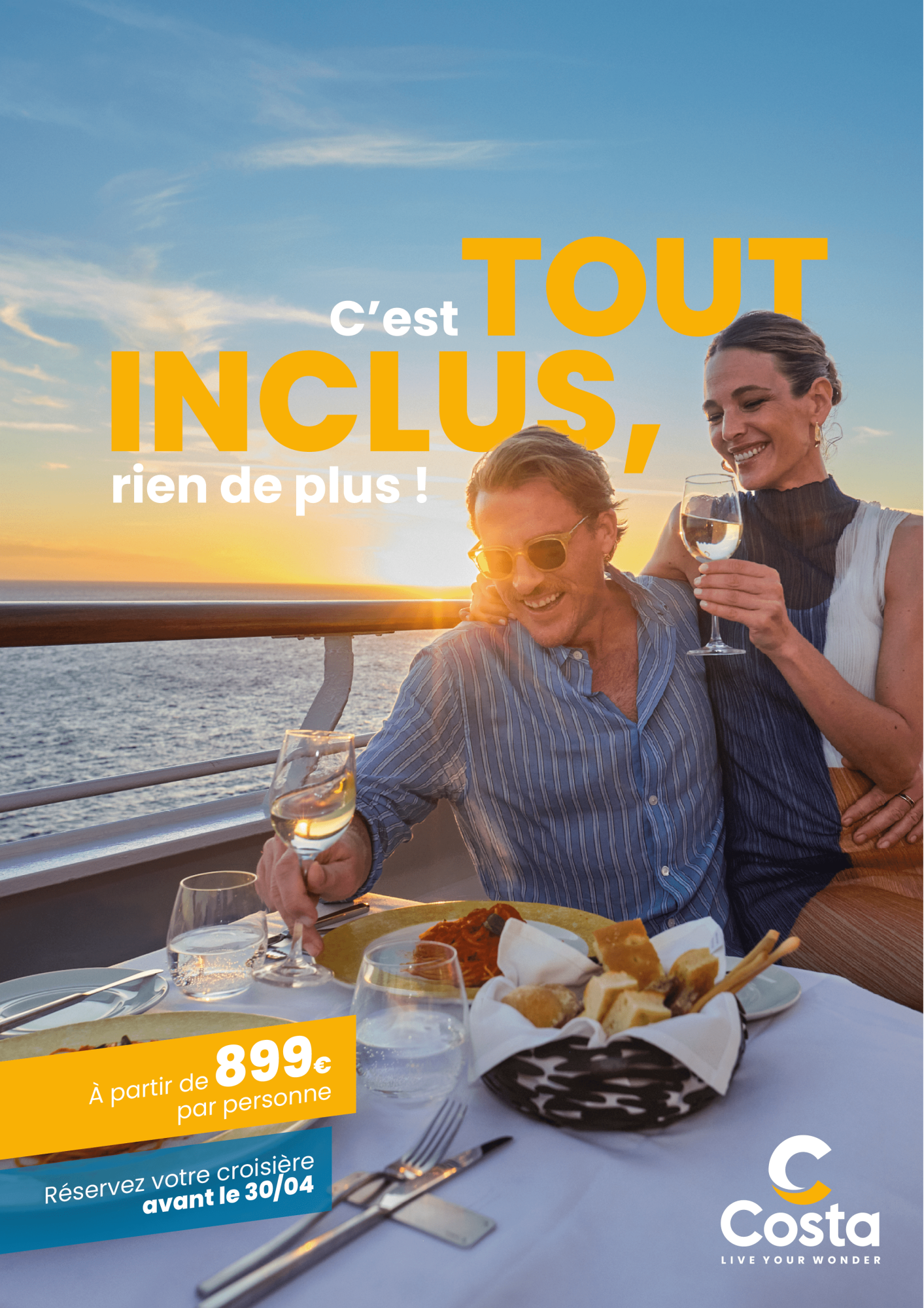 Offre Costa : Tout inclus, rien de plus.