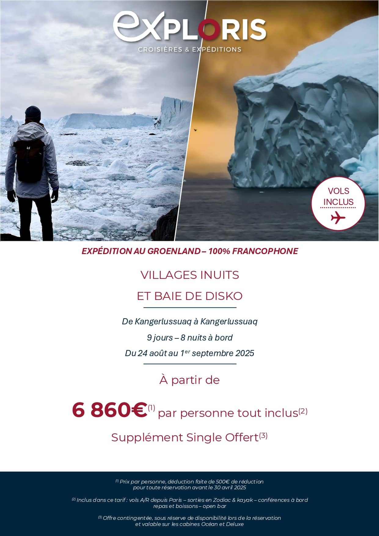 Offre Exploris : Expédition au Groenland