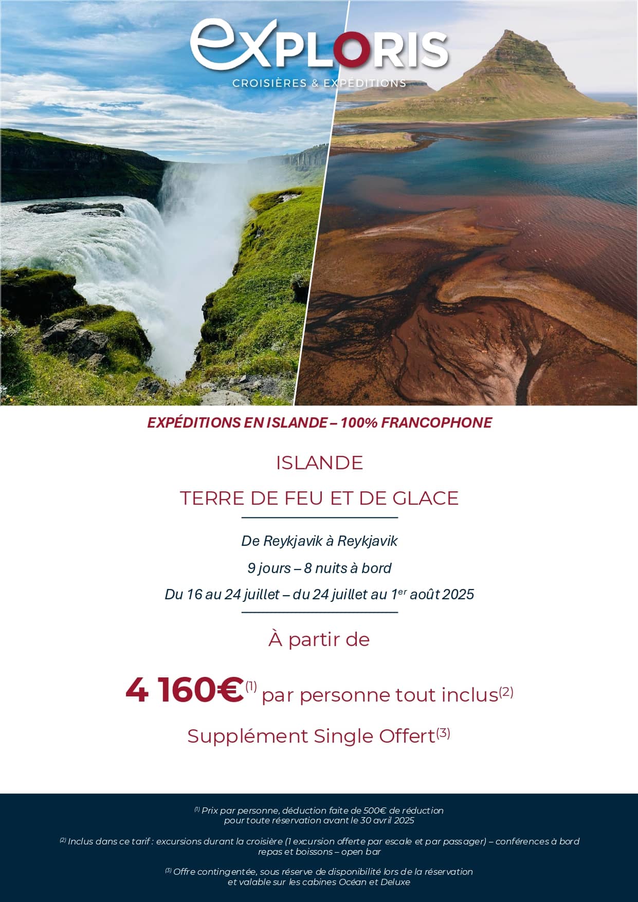 Offre Exploris : Expédition en Islande