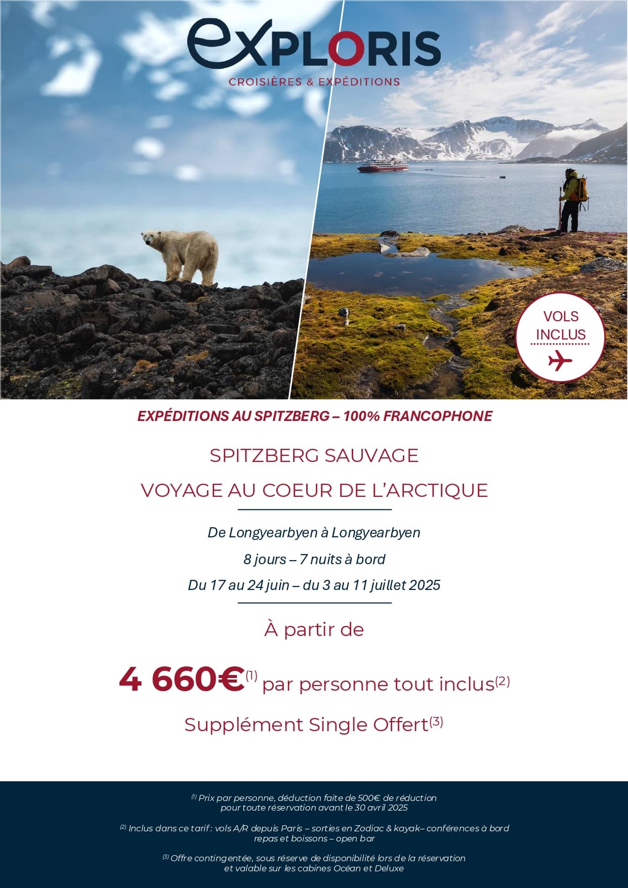 Offre Exploris : Expédition au Spitzberg