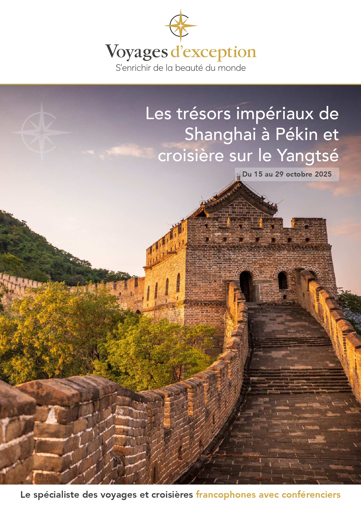 Offre Voyages d'exception : -300e circuit et croisière Yangtsé millénaire