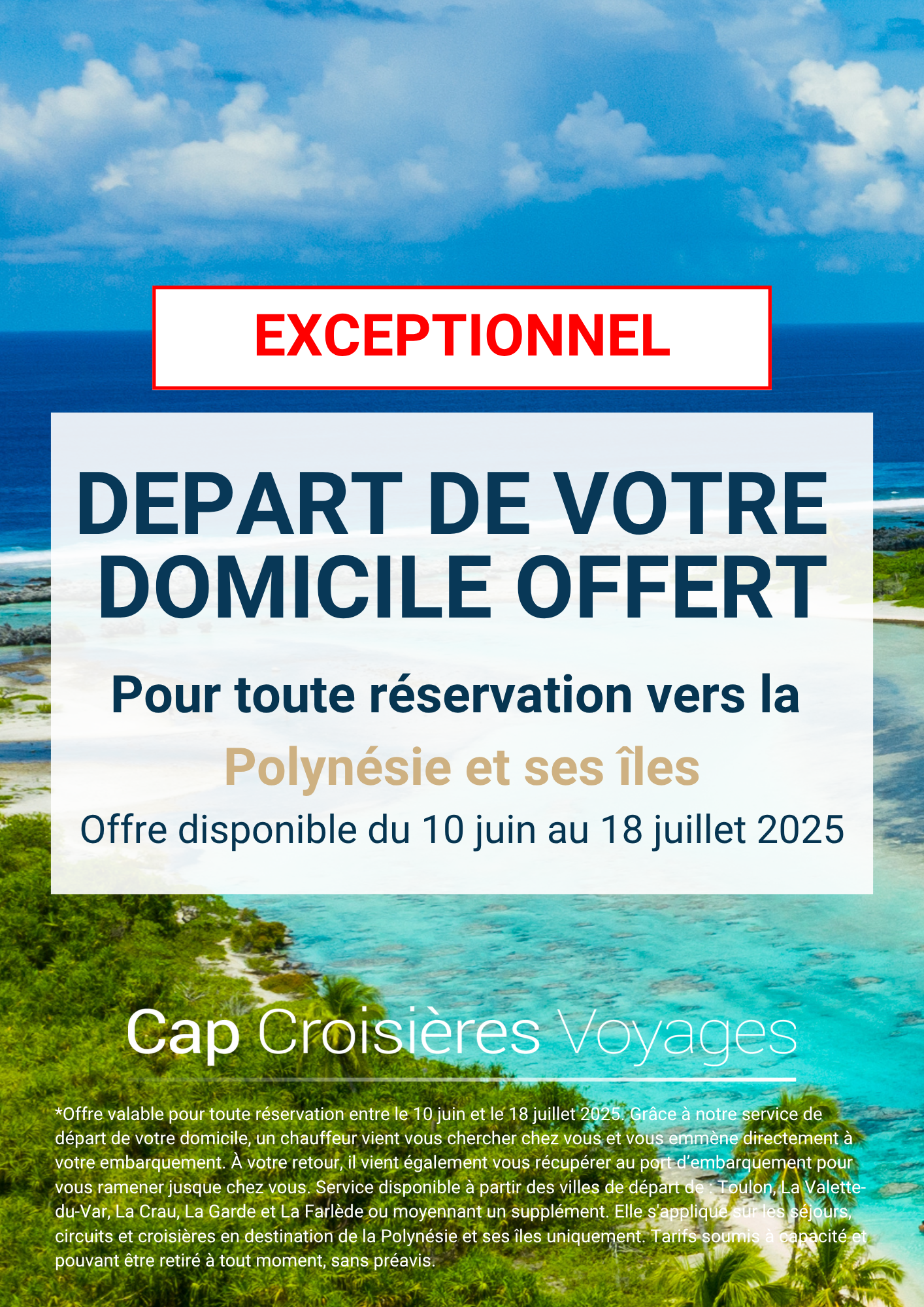 Offre cap Croisières : Polynésie