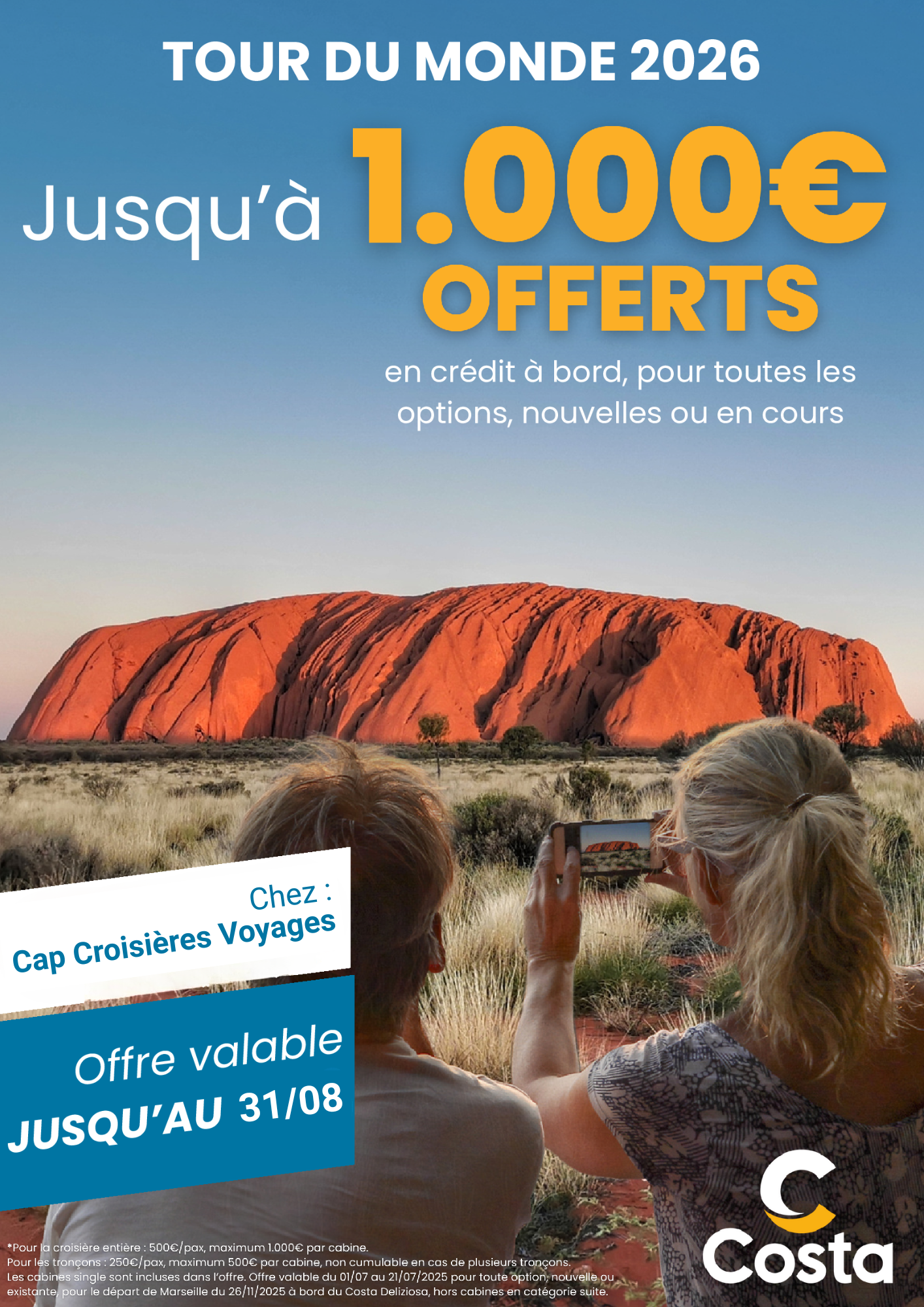 Offre Costa : Nouveau TDM 2026