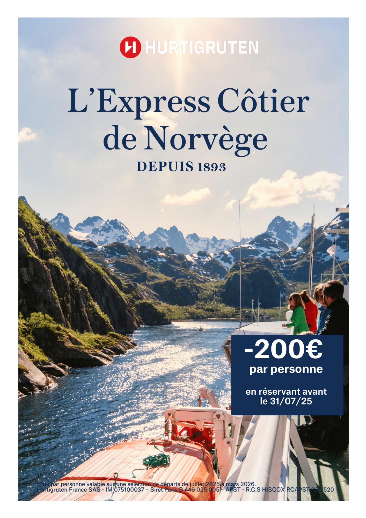 Offre Hurtigruten : 200e reduction