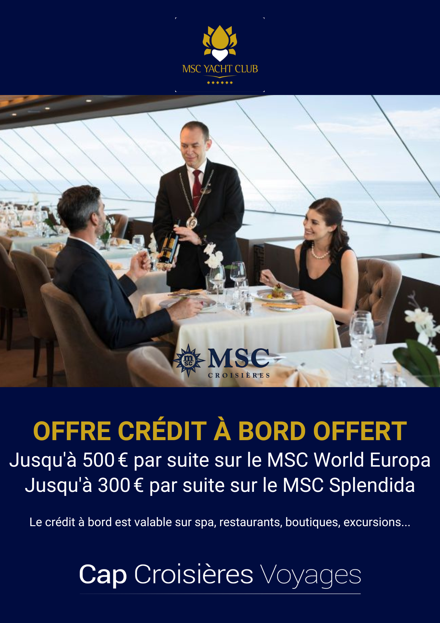 Offre MSC Yacht Club 