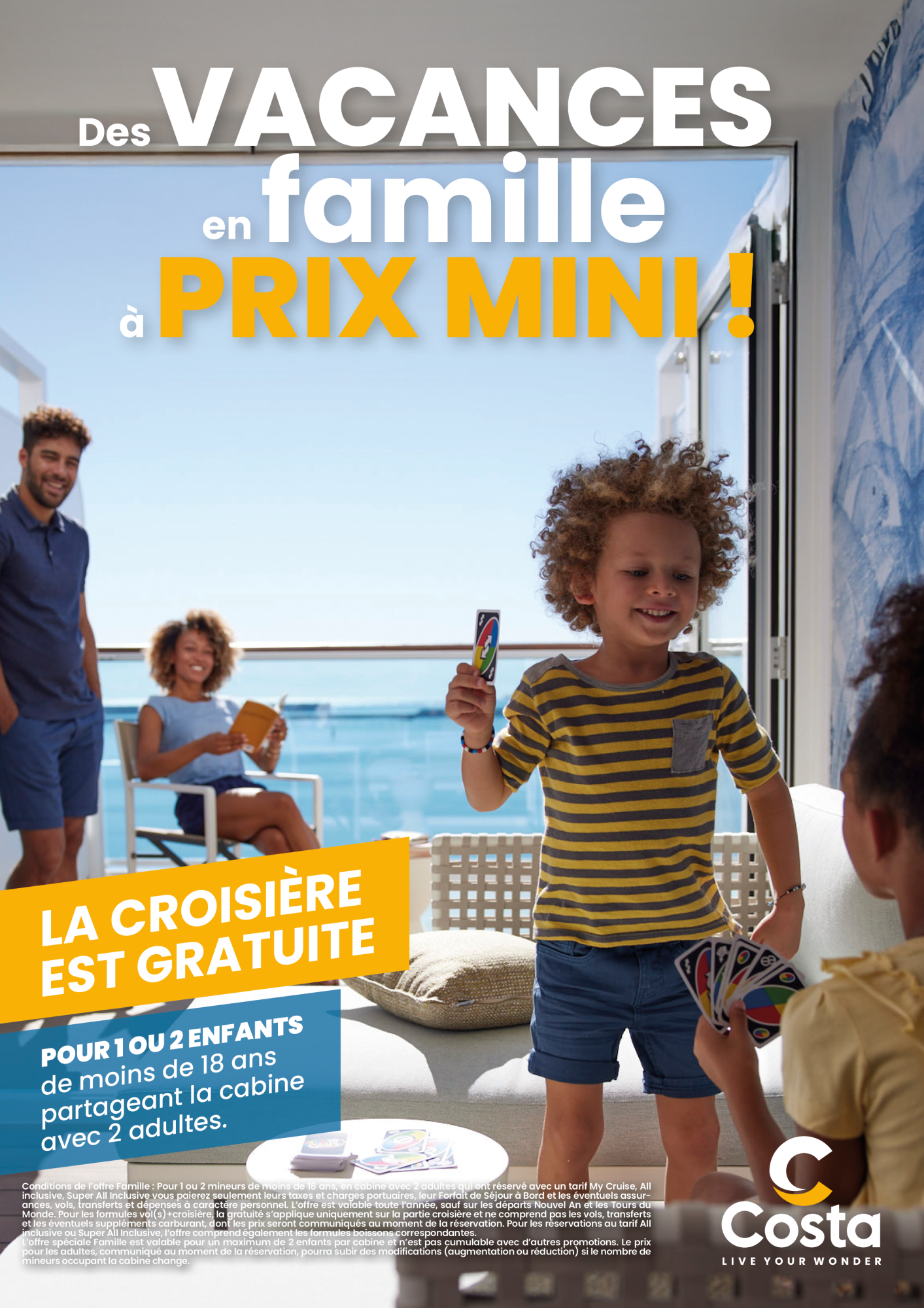 Offre Costa : enfants gratuits
