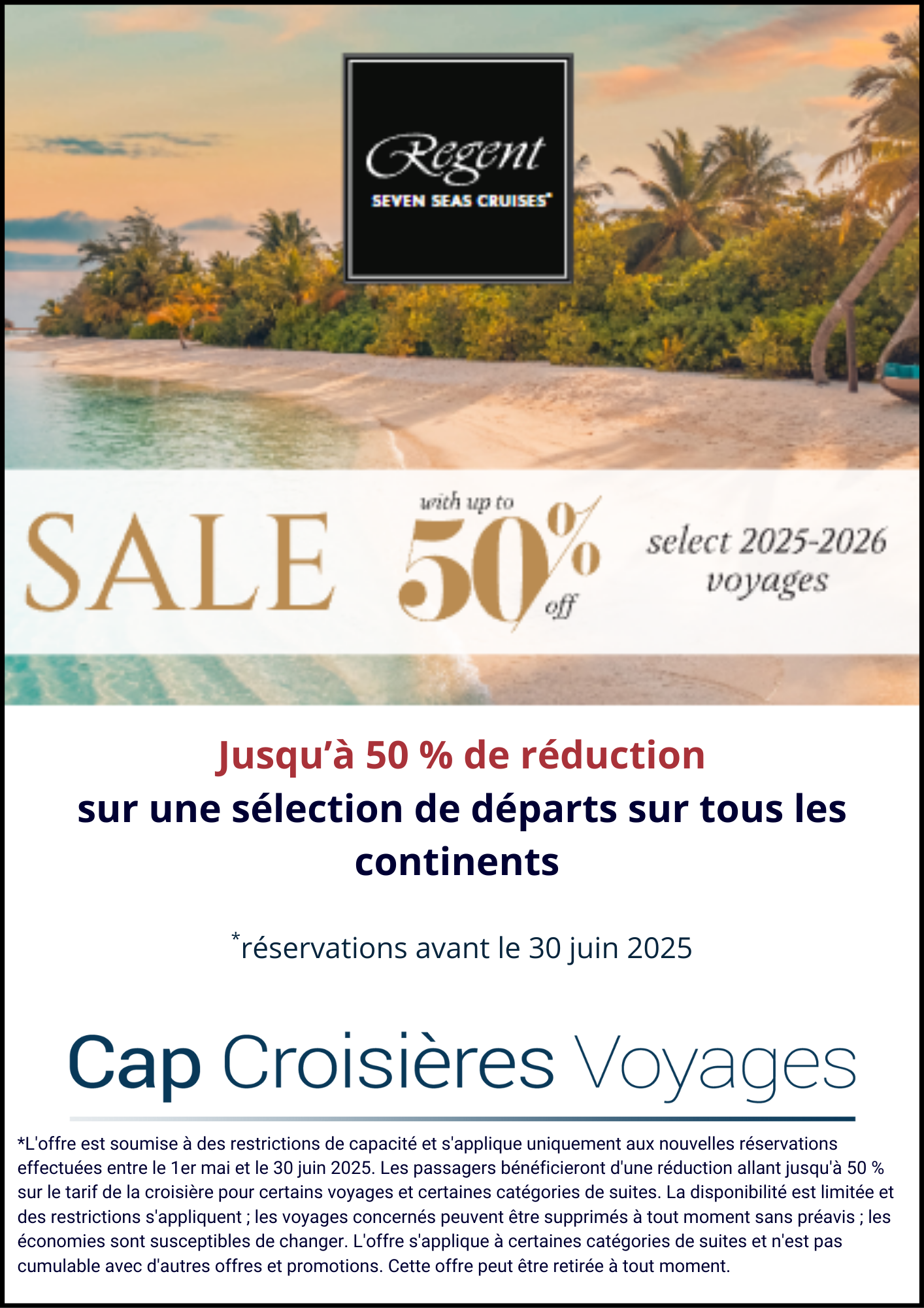 Offre Regent : jusqu'à -50%