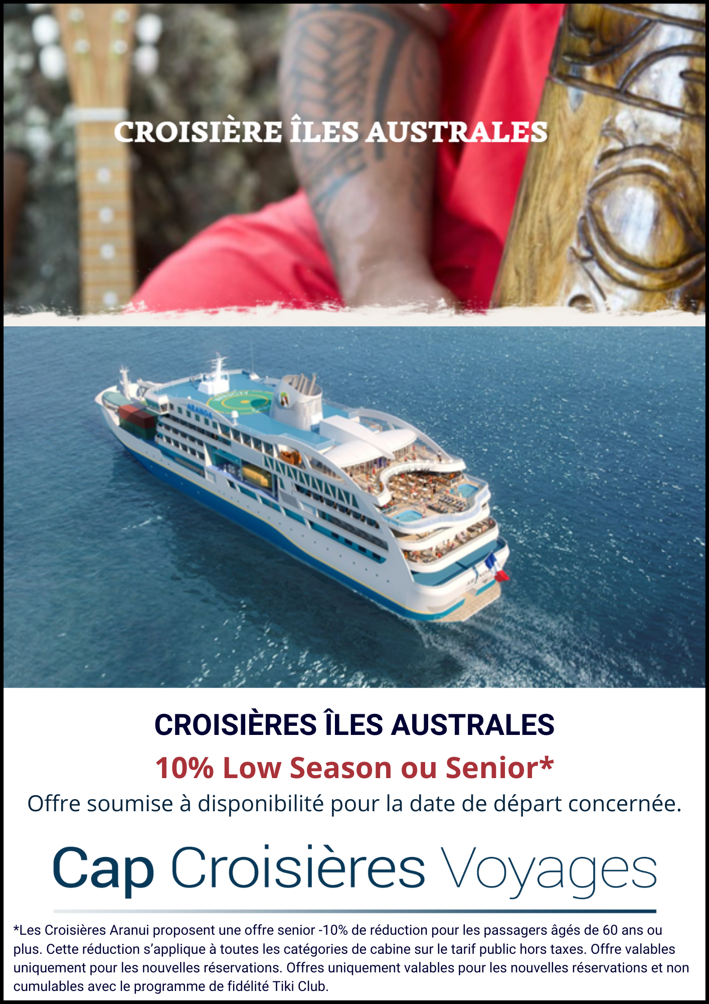 Offre Aranui : jusqu'à -10%