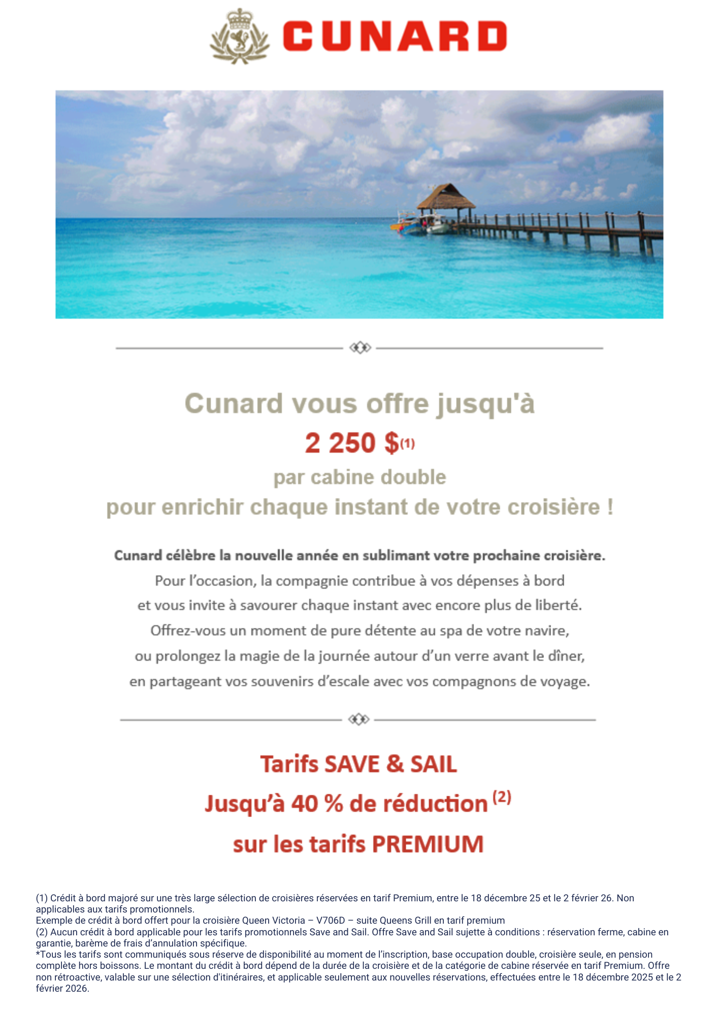 Offre Cunard : CB