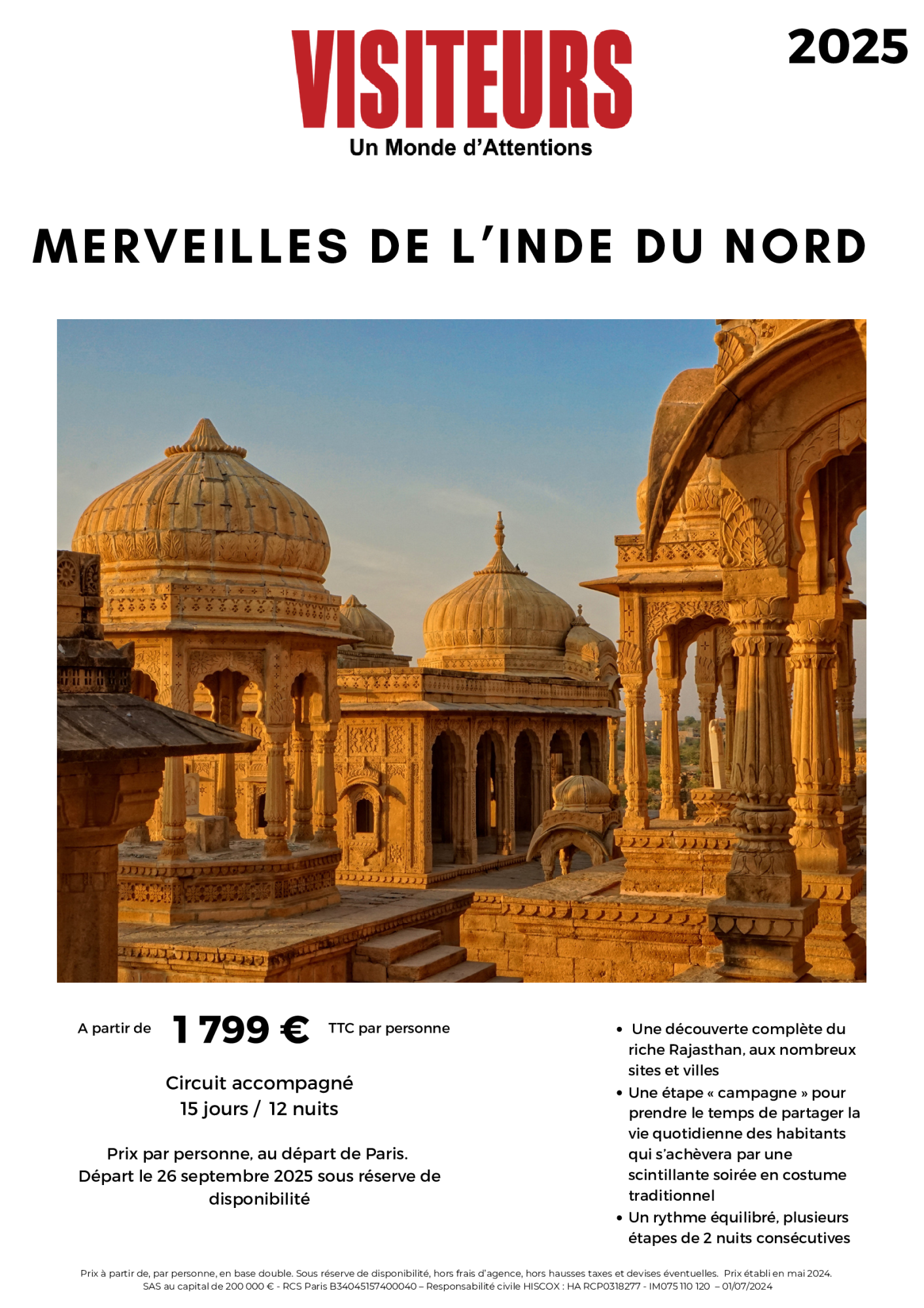 Circuit Visiteurs : Inde du nord