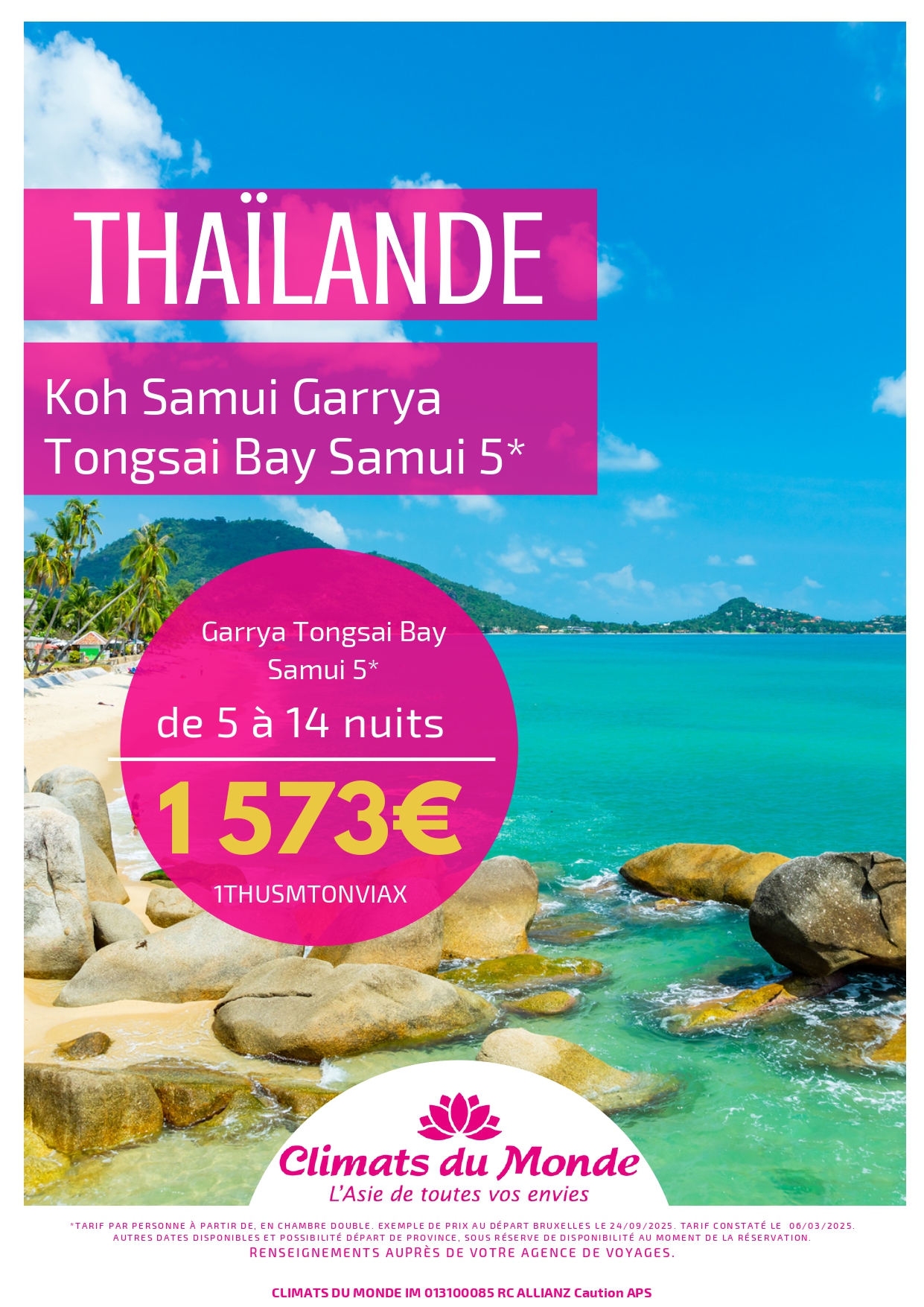 CDM : Taïlande Bay Samui 5*