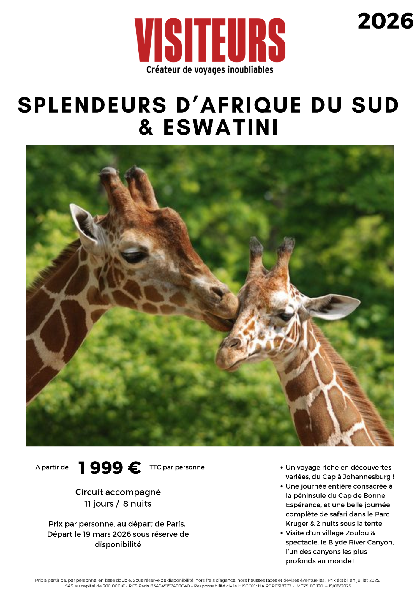 VISITEURS : Splendeurs Afrique du Sud