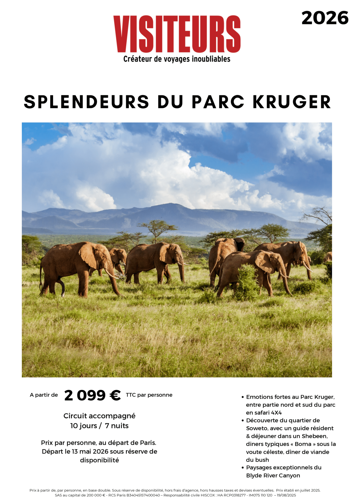 VISITEURS : Splendeurs Parc Kruger