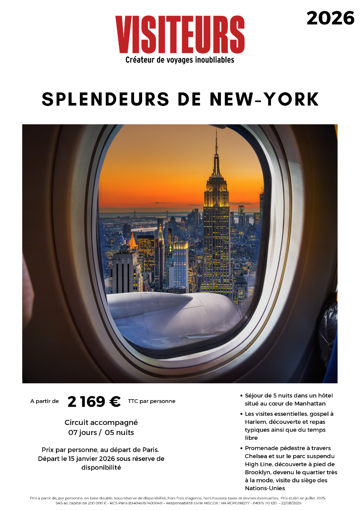 VISITEURS : Splendeurs New-York