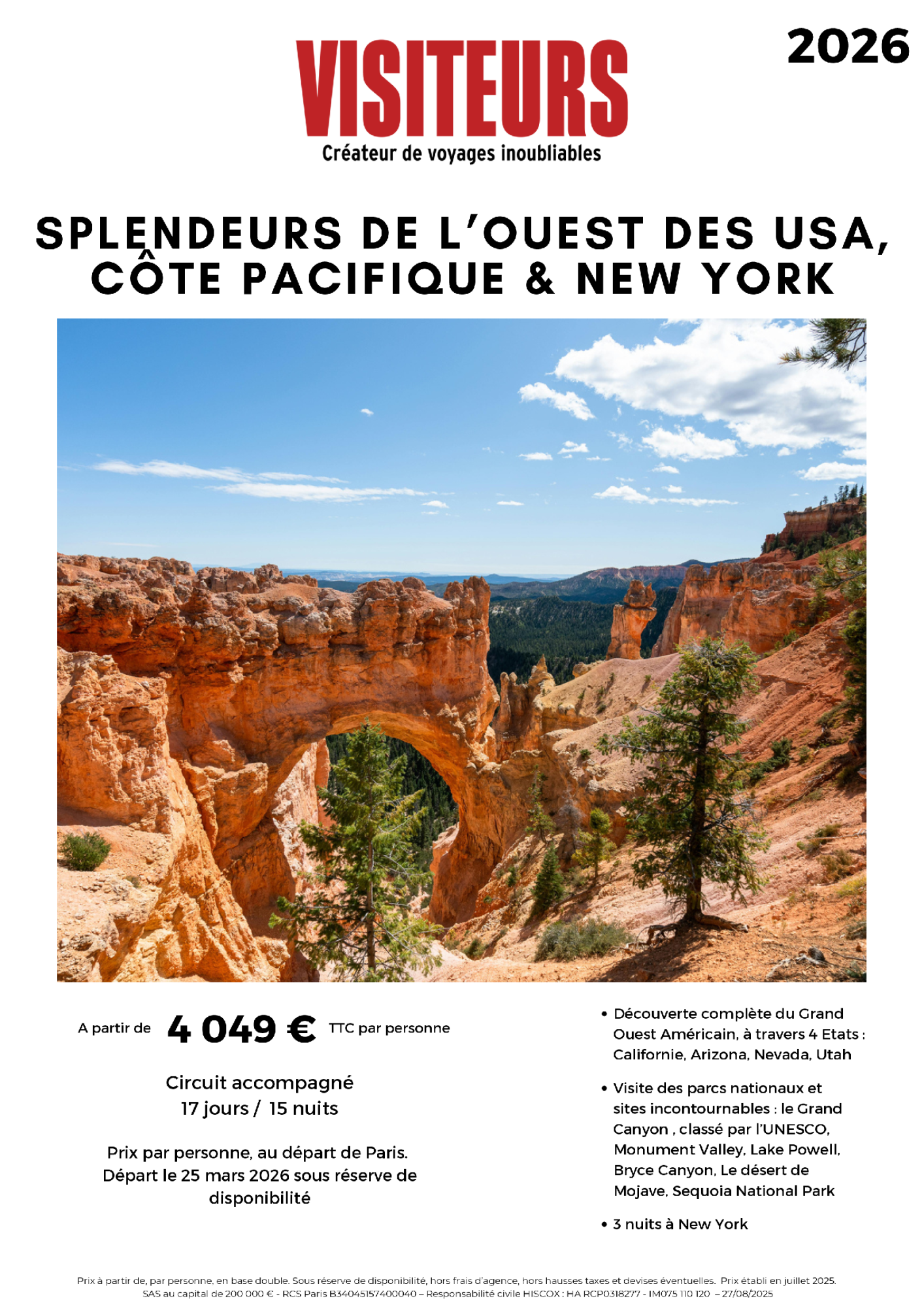 VISITEURS : Splendeurs Ouest USA