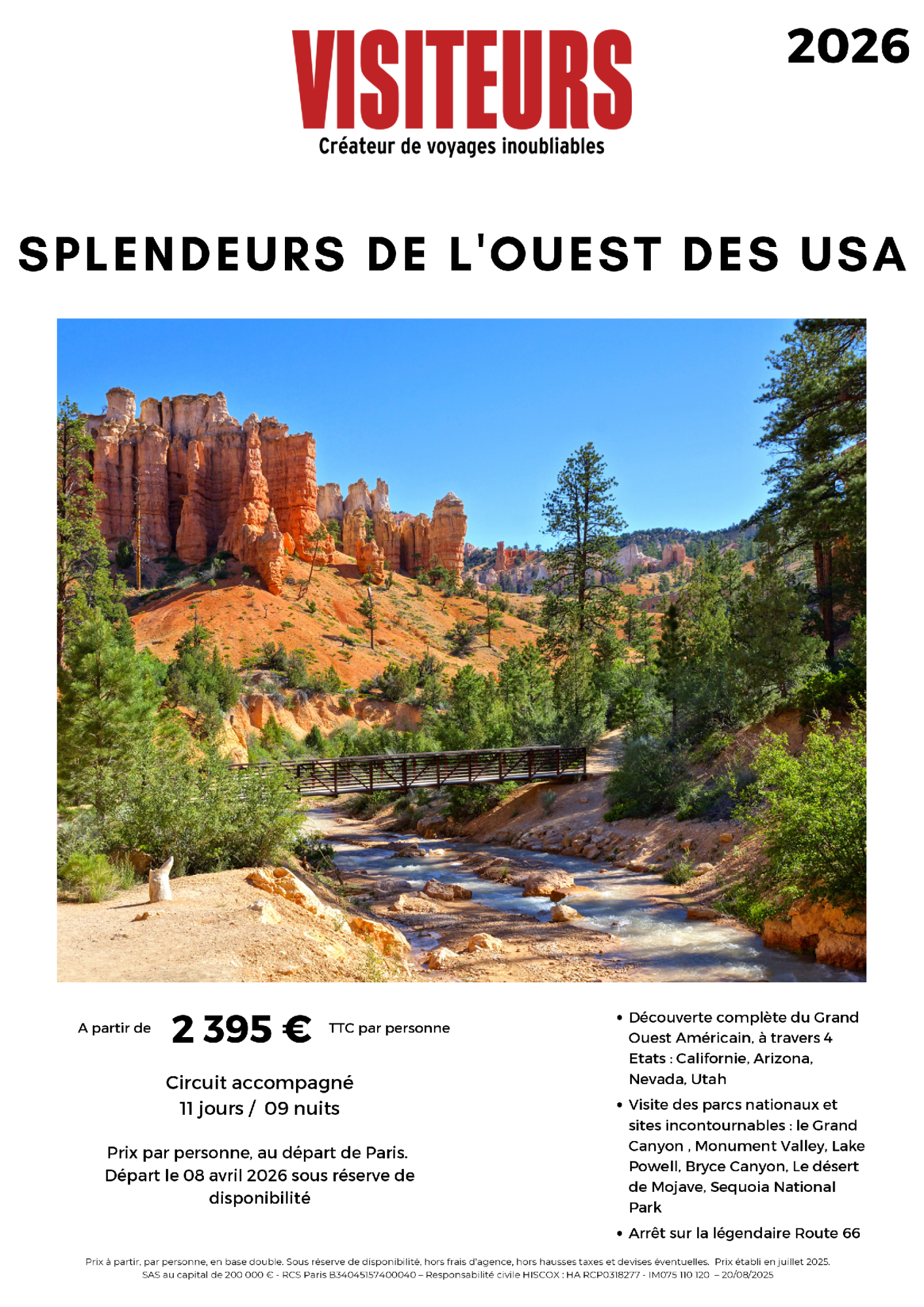 VISITEURS : Splendeurs Ouest USA