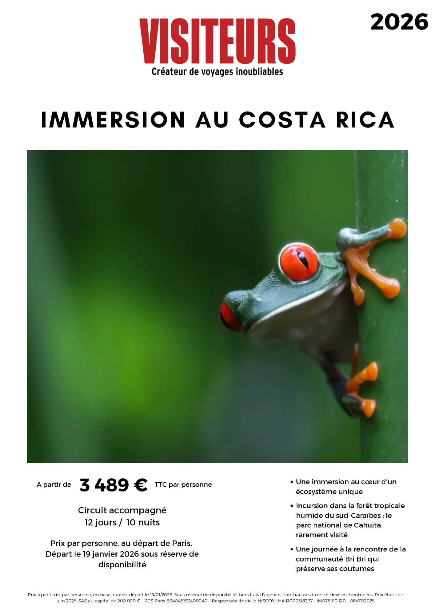 VISITEURS : Immersion Costa Rica