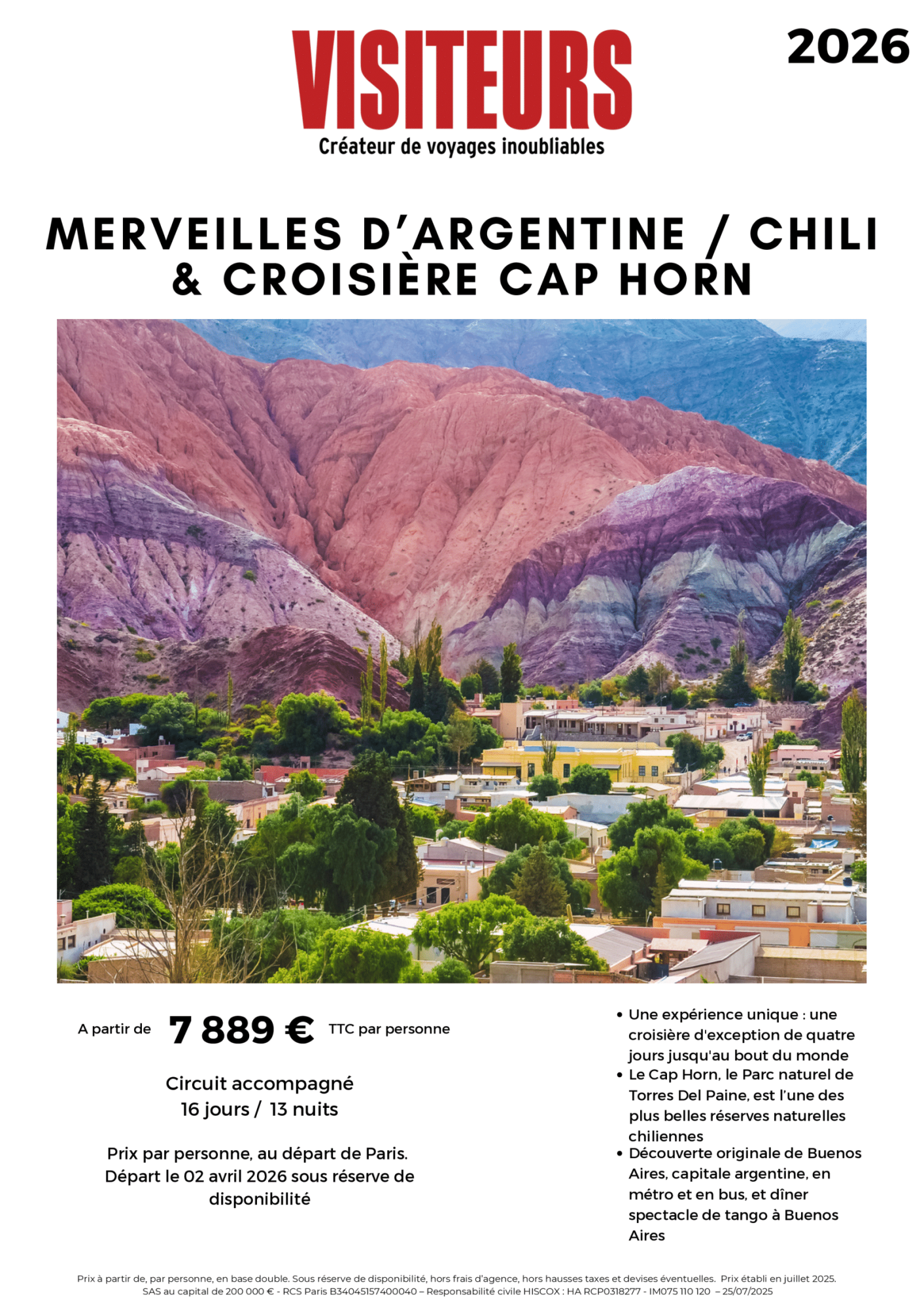 VISITEURS : Merveilles Argentine