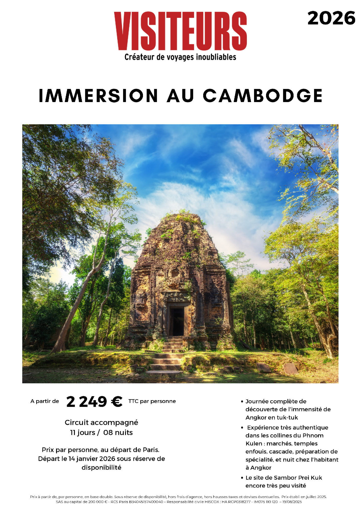 VISITEURS : Immersion Cambodge