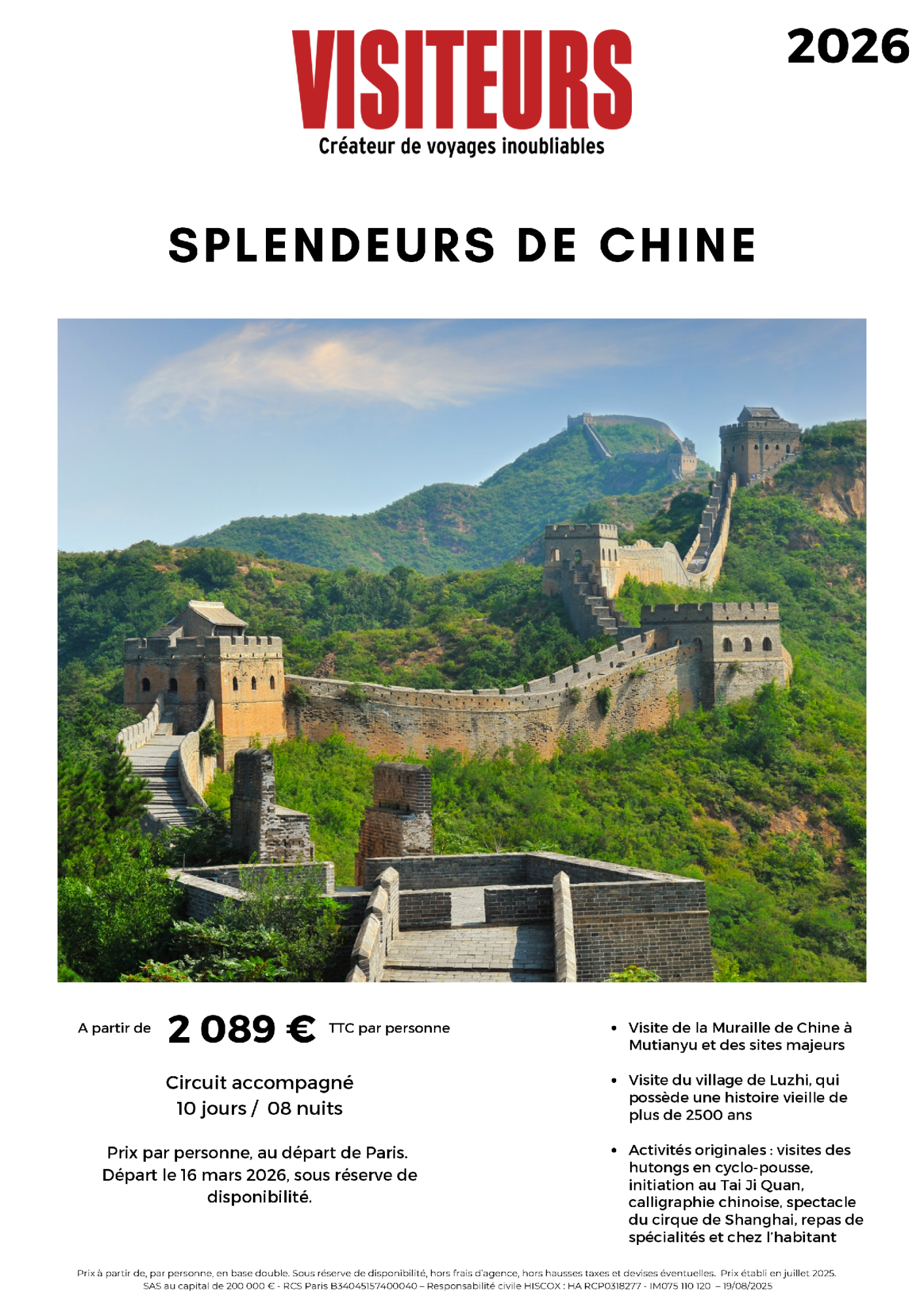 VISITEURS : Splendeurs Chine