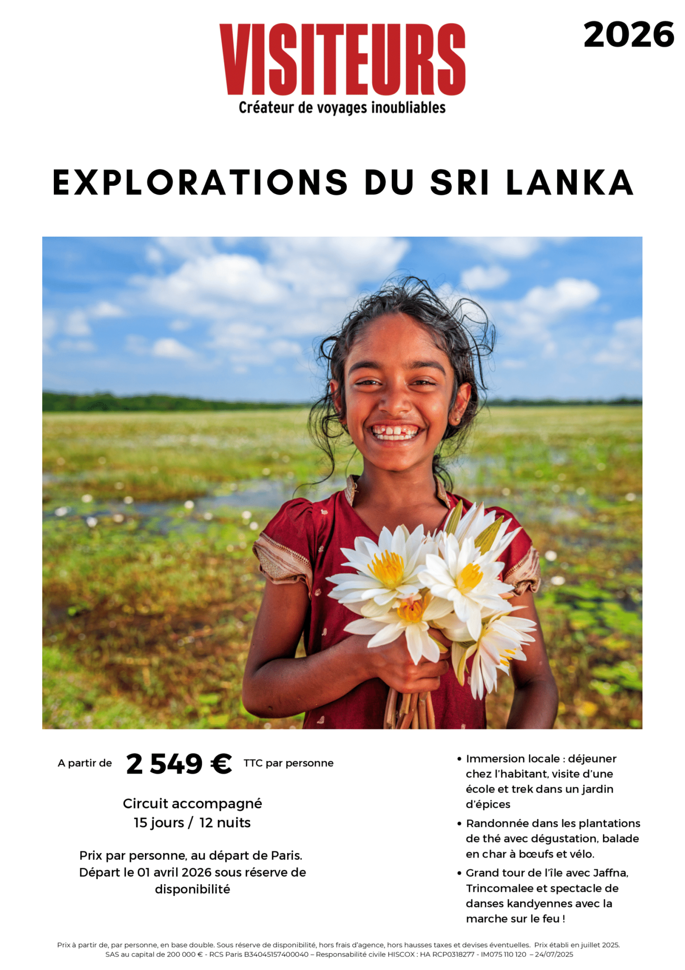VISITEURS : Exploration Sri Lanka