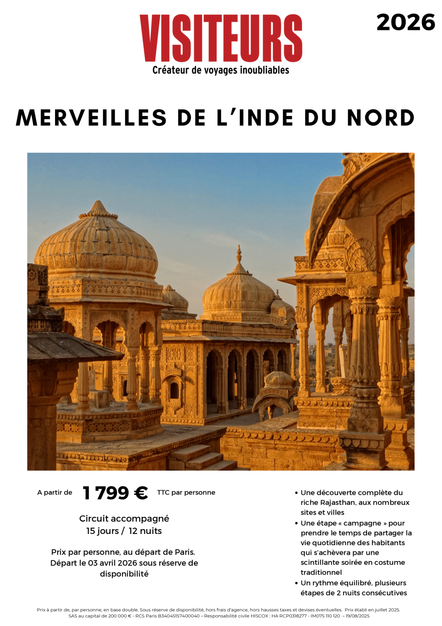 VISITEURS : Merveilles Inde du Nord