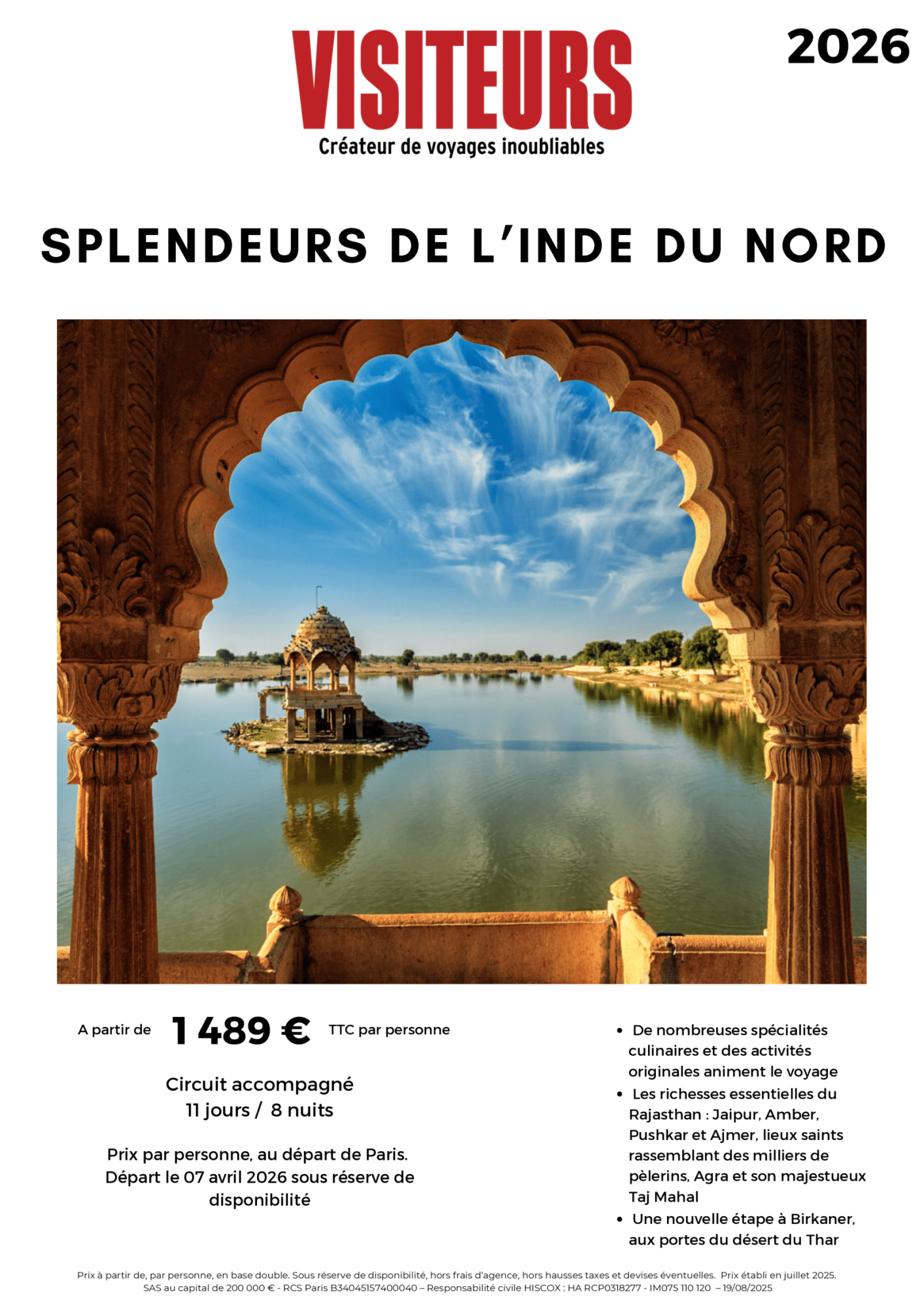 VISITEURS : Splendeurs Inde du Nord