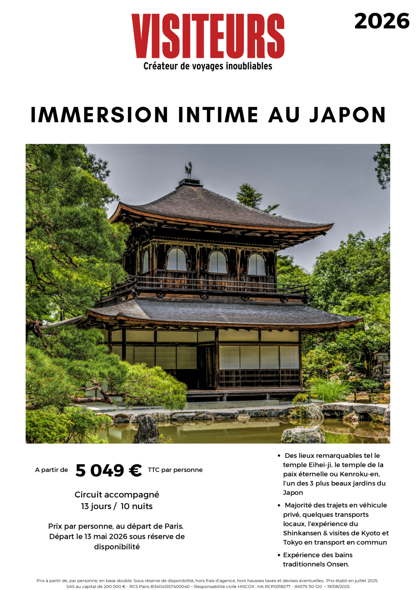 VISITEURS : Immersion Japon