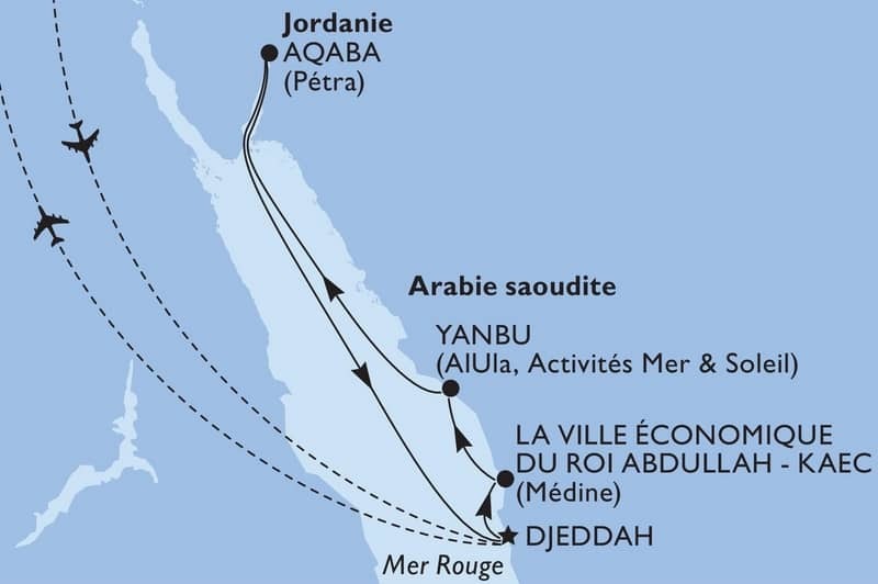 Arabie Saoudite, Jordanie et Égypte en croisière