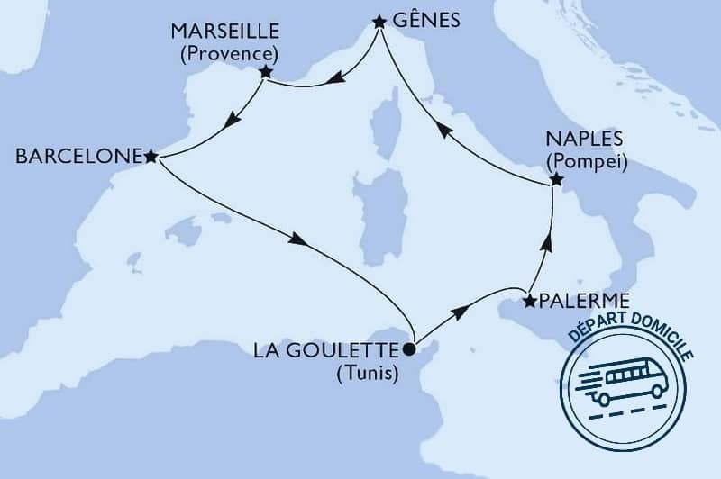 DPART DOMICILE : Espagne, Tunisie, Sicile, Italie