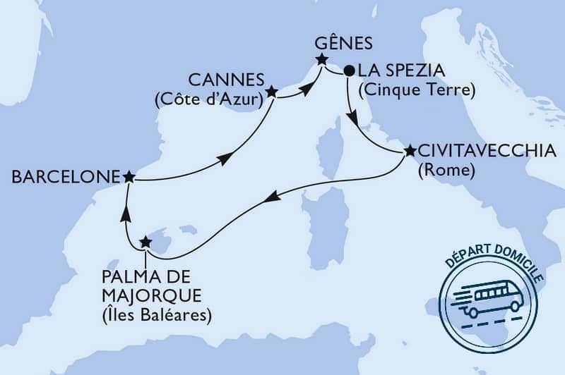DPART DOMICILE : Italie, Balares, Espagne