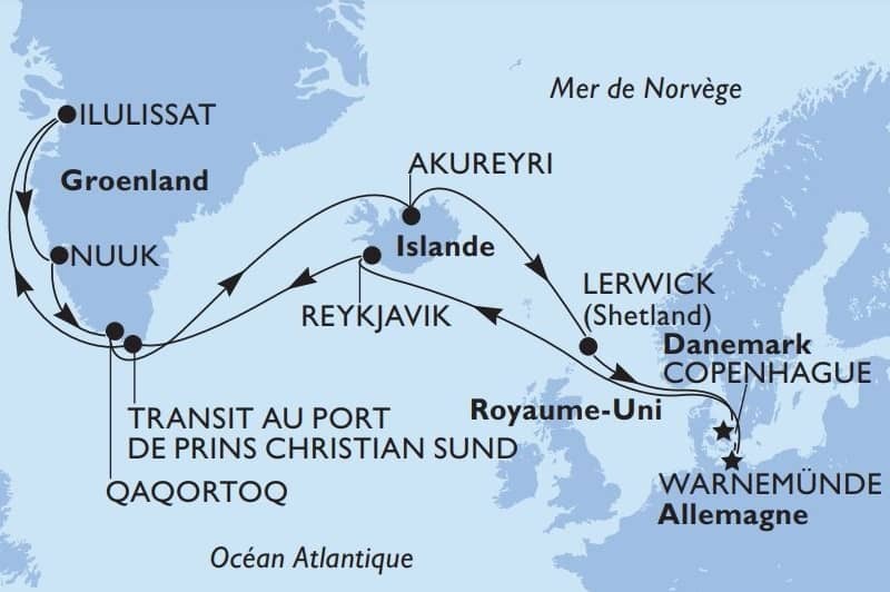 MSC Grand Voyage : Groenland & Islande