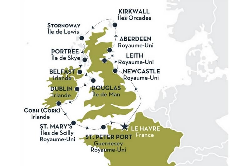 NOUVELLE COMPAGNIE 100% francophone : Les joyaux de la couronne, Royaume uni et Irlande