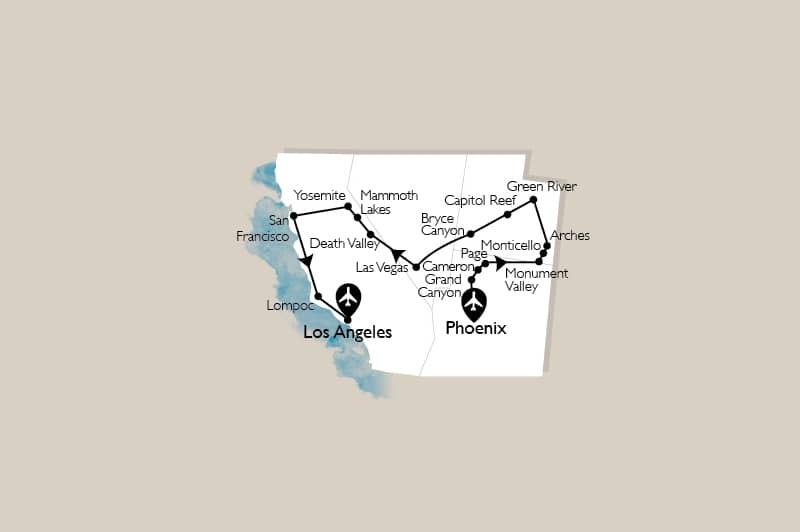 Circuit aux tats-Unis : Grands parcs de l'Ouest
