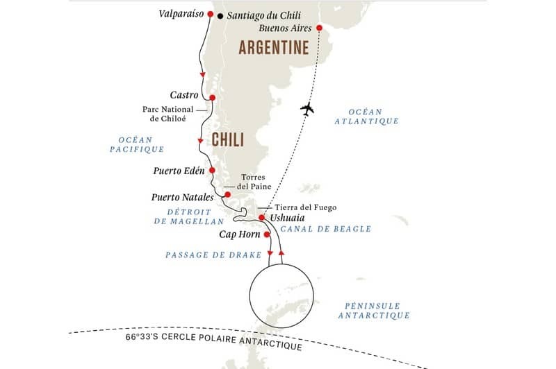 Expdition en Antarctique et Patagonie : De Valparaiso  Buenos Aires