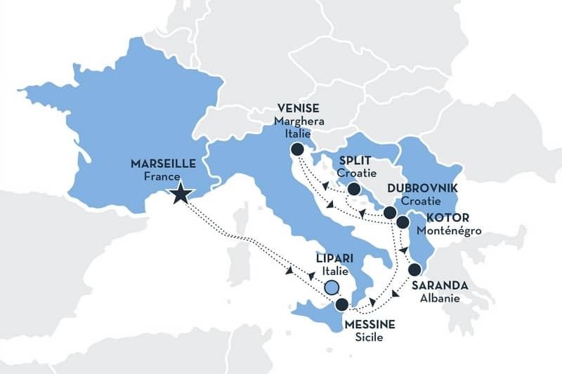 NOUVELLE COMPAGNIE 100% francophone : Spendeurs de l'Adriatique & Kotor