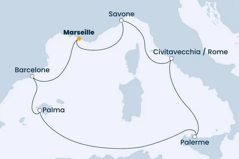 NOL : Espagne, Balares, Sicile, Italie au dpart de votre domicile