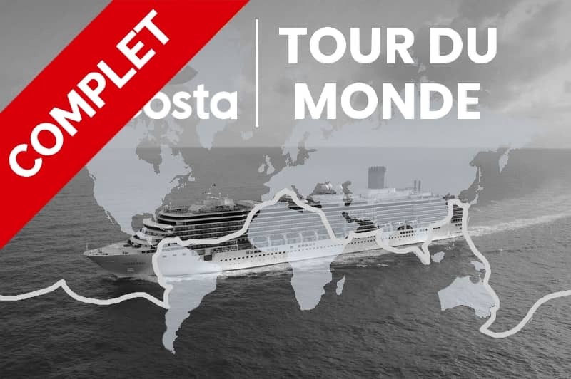 Costa Croisières Tour du Monde Costa 2024 jusqu'à 2000 € de remise par personne