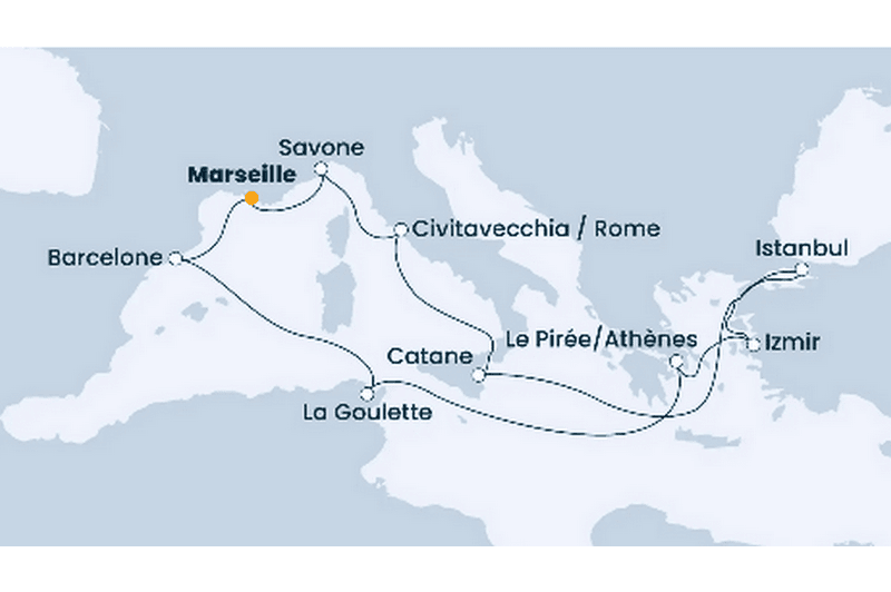 DEPART DOMICILE : Italie, Sicile, Turquie, Grèce, Tunisie, Espagne