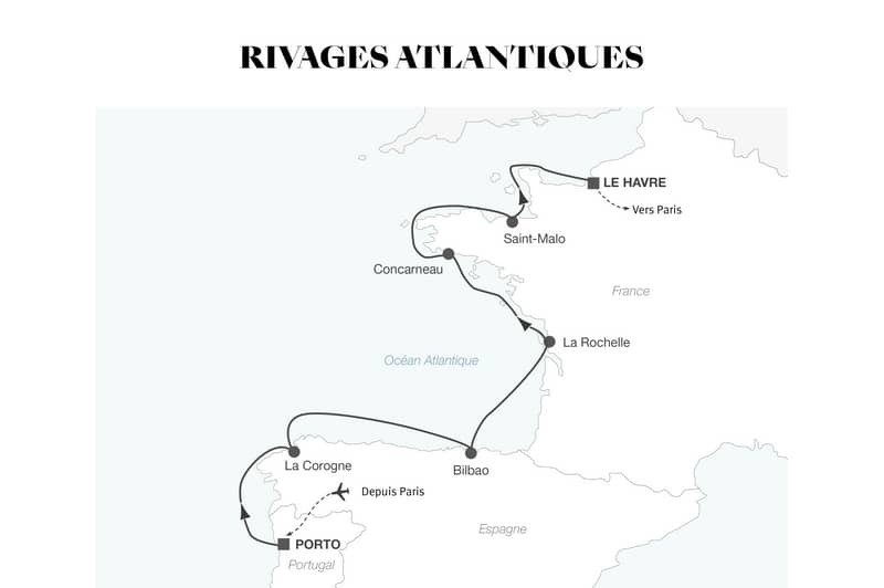 Croisire maritime : Rivages Atlantiques