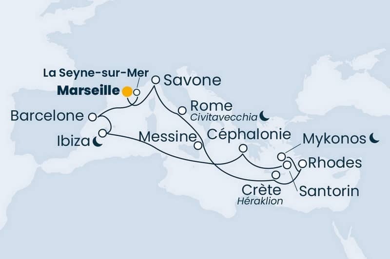 DEPART DOMICILE : Italie, Sicile, Crte, Grce, Balares, Espagne