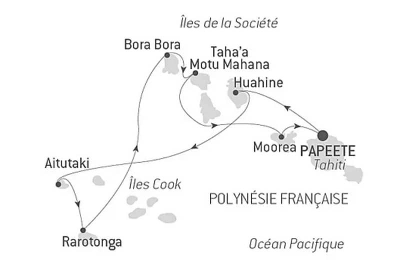 Croisière Îles Cook et Îles de la Société