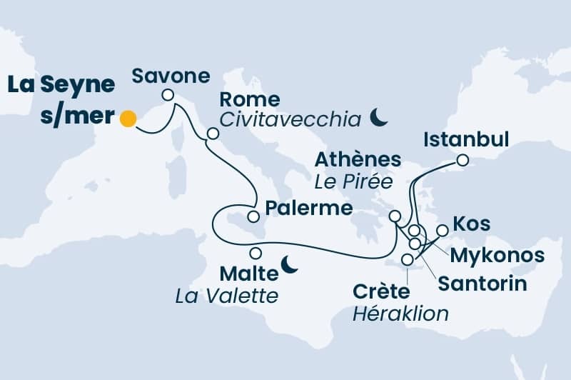DEPART DOMICILE : Italie, Sicile, Malte, Grèce, Turquie, Crète