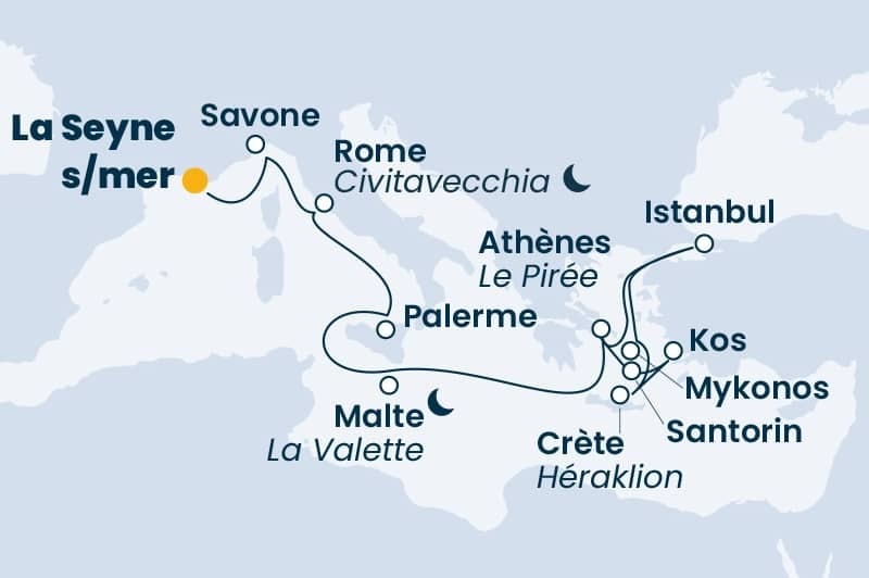 DEPART DOMICILE : Italie, Sicile, Malte, Grce, Turquie, Crte