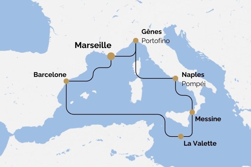 BOISSONS INCLUSES : Italie, Sicile, Malte & Espagne