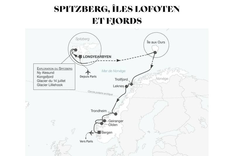 Croisire maritime : Spitzberg, Iles Lofoten et Fjords