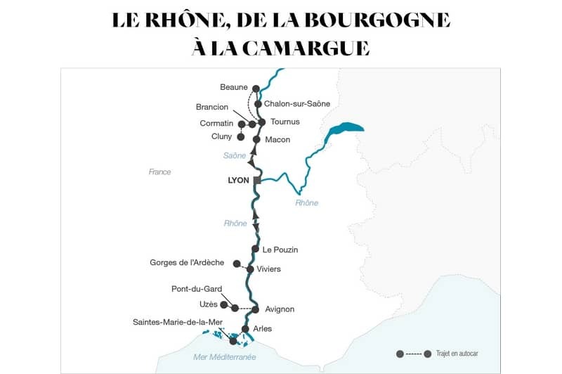 Croisière fluviale : Le Rhône, de la Bourgogne à la Camargue
